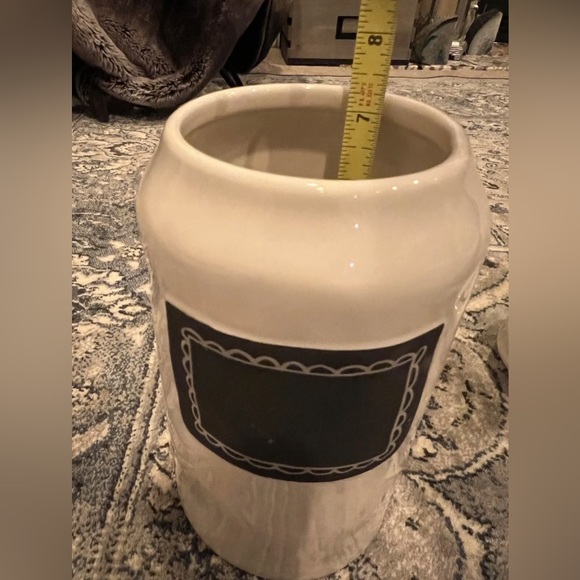 Rae Dunn Large White Dimpled 10” Take Note Canister - Picture 9 of 12